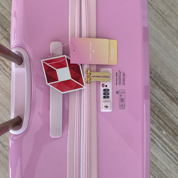 Stoney Clover Lane x Target 29” large pink spinner suitcase BNWT - Picture 9 of 10